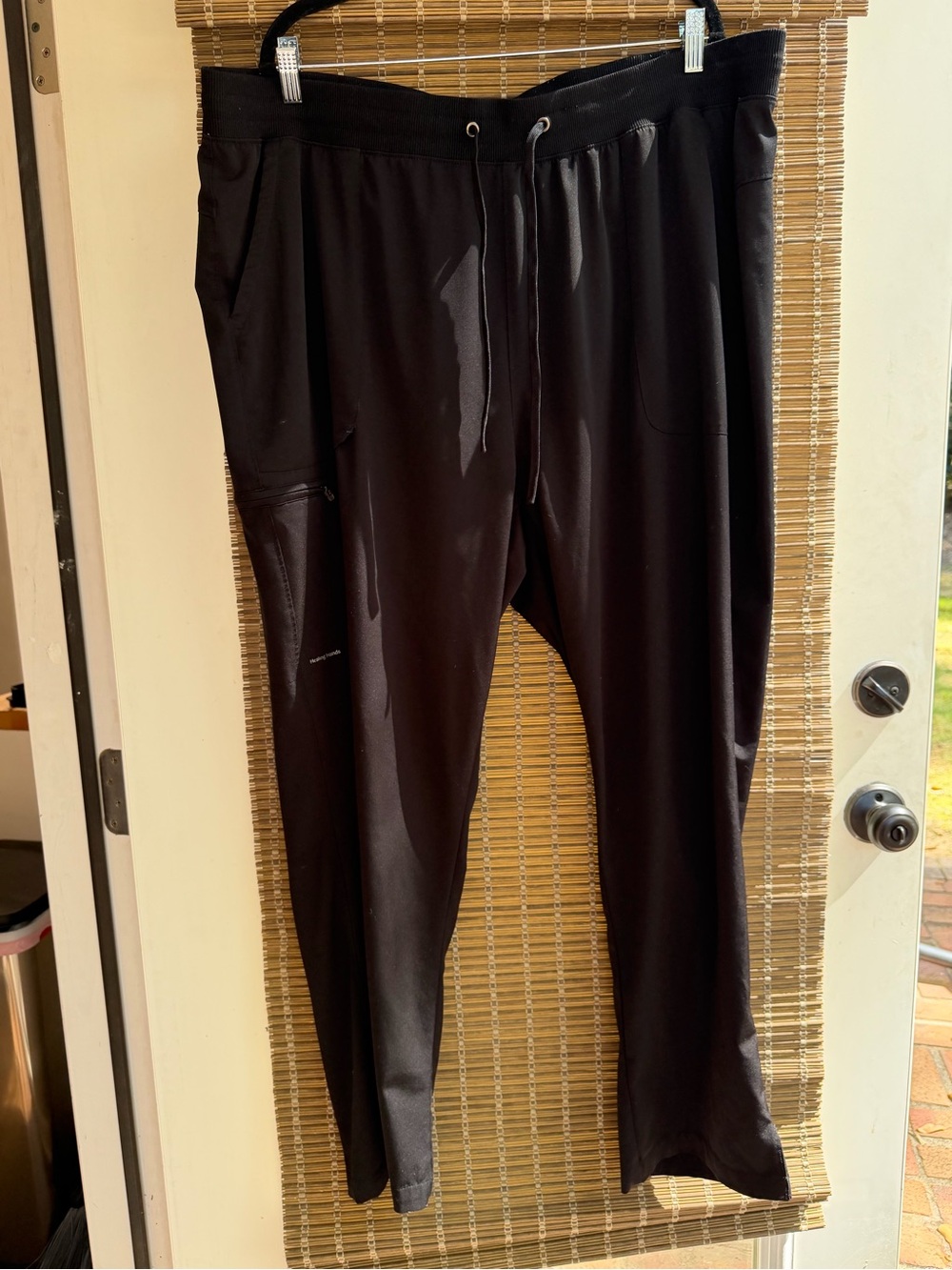 Healing Hands black 2X scrub pants